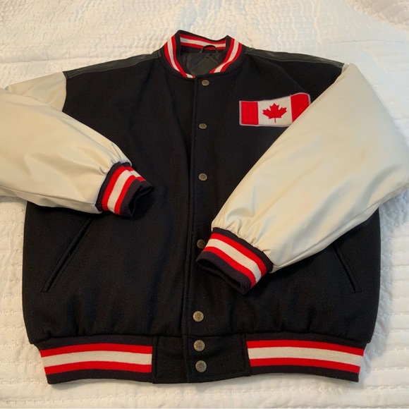 Steve & Barry’s Vintage Canada Black Bomber Jacket Size M - Picture 5 of 9